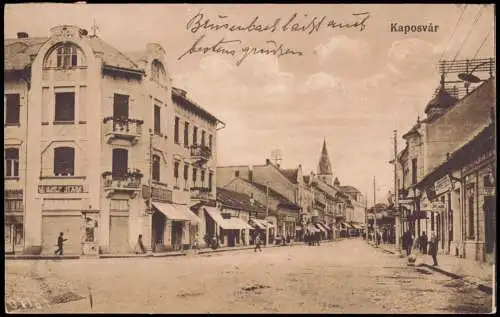 Postcard Kopisch Kaposvár | Ruppertsberg Straßenpartie 1913  Ungarn Magyar