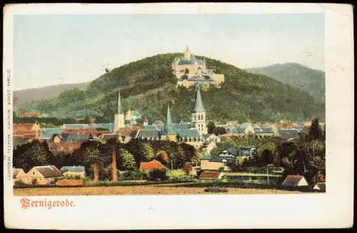 Ansichtskarte Wernigerode Panorama-Ansicht 1902