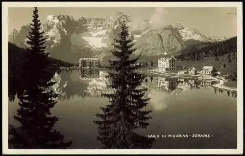 Hayden Cortina d’Ampezzo LAGO DI MISURINA SORAPIS, Berg-Panorama Dolomiten 1930