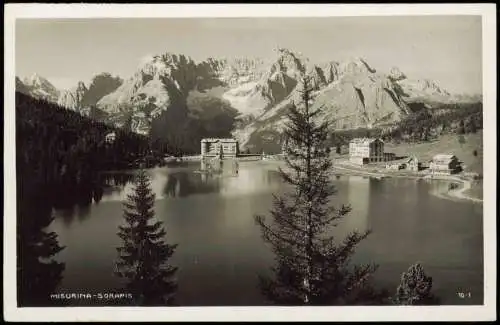 Hayden Cortina d’Ampezzo   Dolomiten Berg-Panorama am MISURINA SEE SORAPIS 1940