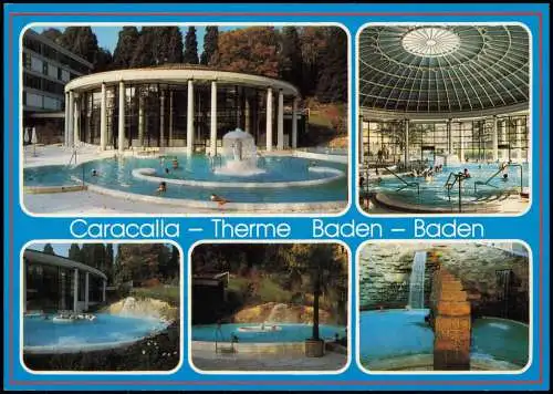 Ansichtskarte Baden-Baden Mehrbildkarte Caracalla-Therme (Hallenbad) 1990