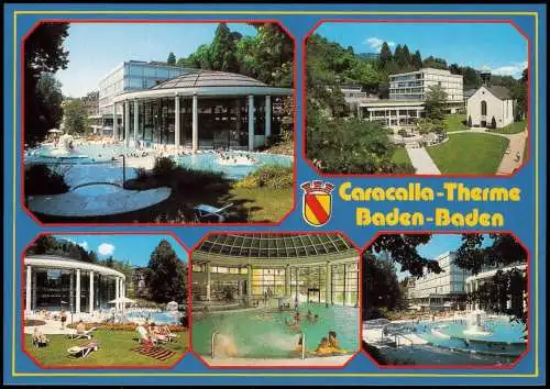 Ansichtskarte Baden-Baden Mehrbildkarte der Caracalla-Therme (Hallenbad) 1989