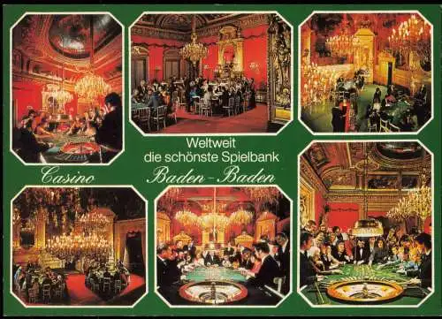 Baden-Baden Casino Weltweit die schönste Spielbank (Mehrbildkarte) 1988