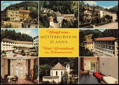 Bad Peterstal-Griesbach Mütterkurheim Anna (Mehrbildkarte) 1970