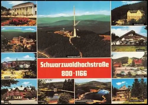 Schwarzwald Schwarzwaldhochstraße (Mehrbildkarte mit vielen Ansichten) 1979