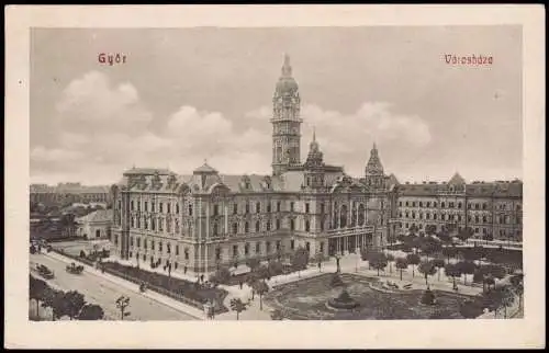 Postcard Raab Győr Partie am Rathaus 1911  Ungarn Magyar