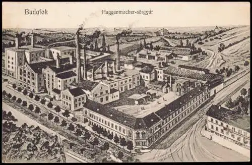 Postcard Budafok Haggenmacher-sörgyár Fabrik 1916  Ungarn Magyar