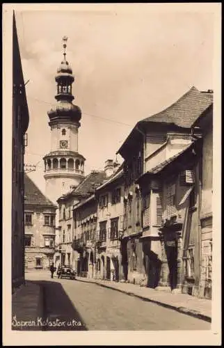 Postcard Ödenburg Sopron Kolostor utca - Fotokarte 1932  Ungarn Magyar