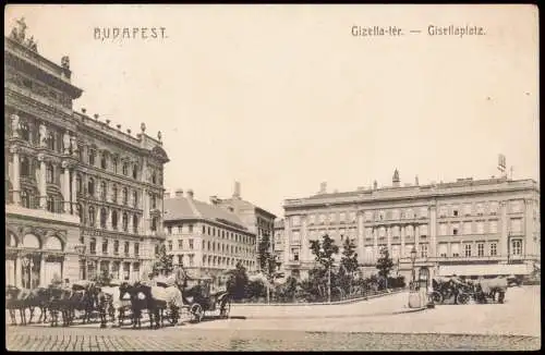 Postcard Budapest Gizella-tér. Gisellaplatz. 1915  Ungarn Magyar