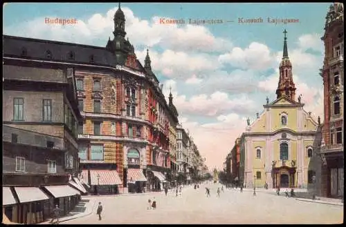 Postcard Budapest Kossuth Lajosgasse Kossuth Lajos-utcza 1914  Ungarn Magyar