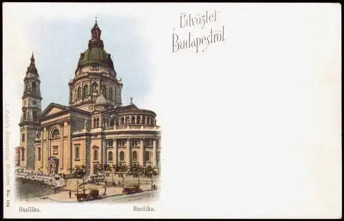 Postcard Budapest Litho AK Basilika 1907  Ungarn Magyar