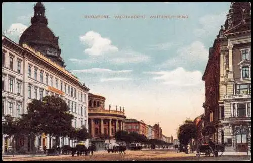 Postcard Budapest VÁCZI-KÖRUT. WAITZNER-RING. 1915  Ungarn Magyar