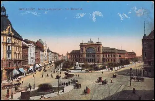 Postcard Budapest Keleti pályaudvar Ost-Bahnhof. 1915