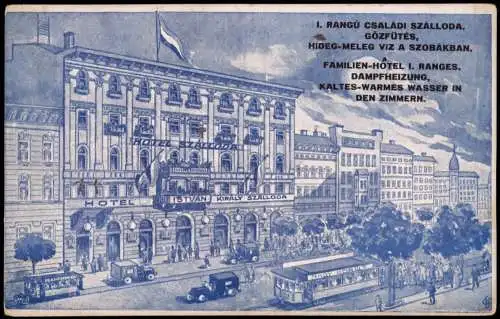 Postcard Budapest Hotel Istvan Kiraly Szalloda Künstlerkarte 1926  Magyar Ungarn