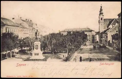 Postcard Ödenburg Sopron Széchenyitér Platz 1916  Magyar Ungarn