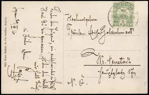 Postcard Ödenburg Sopron Várkerület Grabenrunde 1917  Magyar Ungarn