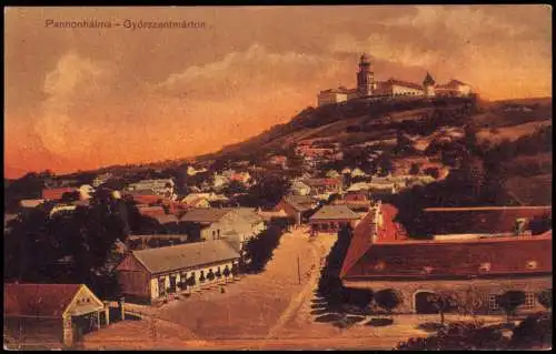 Postcard Raab Győr Straßenpartie zur Burg 1914 Magyar Ungarn