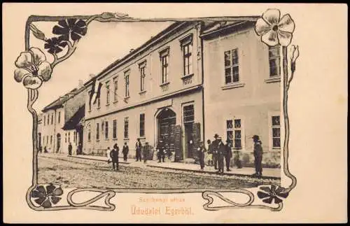 Postcard Erlau Ungarn Eger (Egri) Széchenyi utcza 1902  Magyar Ungarn