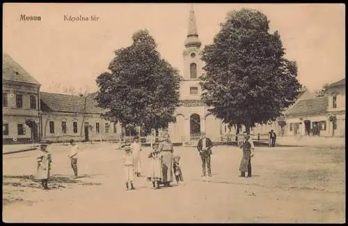 Postcard Wieselburg Moson Kapellen Platz Kápolna tér 1917  Ungarn Magyar