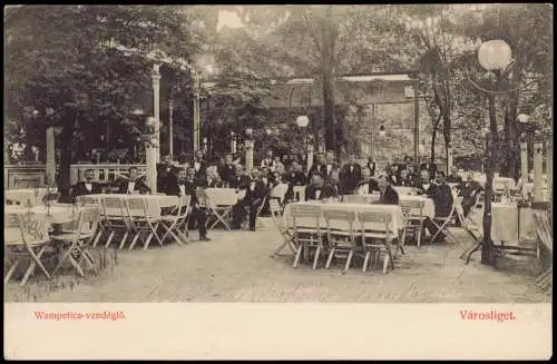 Postcard Városliget-Budapest Wampetics-vendéglő. Restaurant 1911