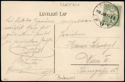 Postcard Városliget-Budapest Wampetics-vendéglő. Restaurant 1911