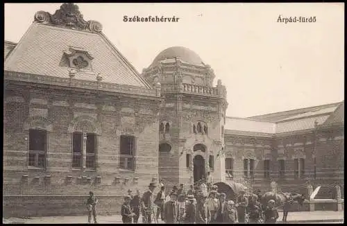 Stuhlweißenburg Székesfehérvár Árpád-fürdő Menschengruppe 1913