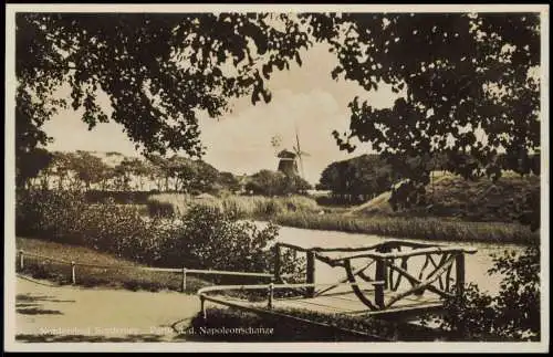 Ansichtskarte Norderney Windmühle Napoleonschanze 1938