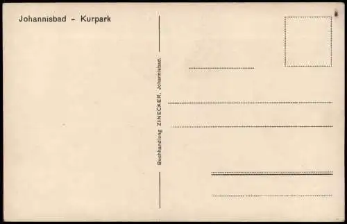 Postcard Johannisbad Janské Lázně Kurpark, Straße Frisör 1928