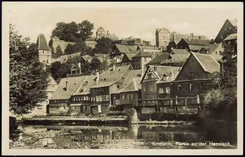 Ansichtskarte Kronach Partie an der Hasslach - Fotokarte 1930