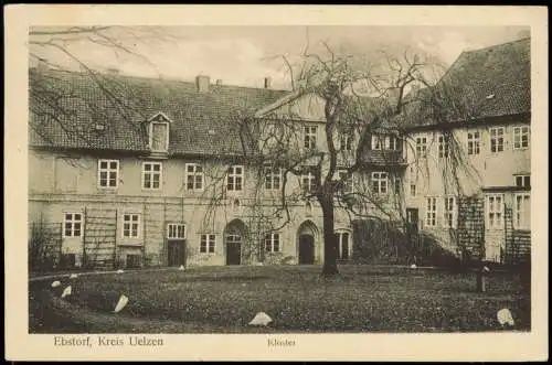 Ansichtskarte Ebstorf Kloster - Hof 1918  Kr Uelzen