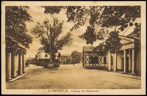 Klösterle an der Eger Klášterec nad Ohří Eingang zum Sauerbrunn. 1924