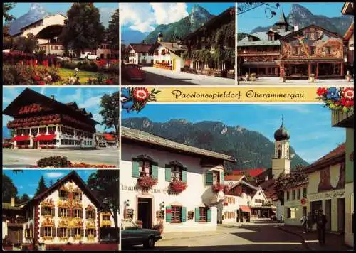 Ansichtskarte Oberammergau Mehrbildkarte mit Ortsansichten 1980