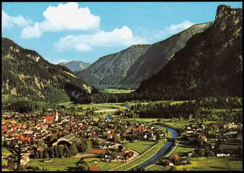 Ansichtskarte Oberammergau Ortsansicht, Luftbild, Luftaufnahme 1991