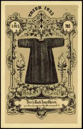 Ansichtskarte Trier Künstlerkarte Der heilige Rock Jesu Christi 1933