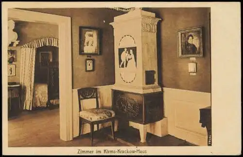 Ansichtskarte Weimar Zimmer im Kirms-Krackow-Haus 1918