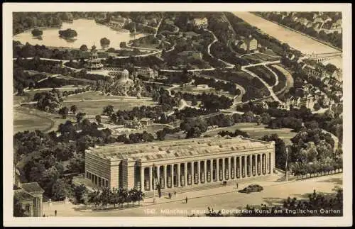 München Fotokunst Haus der Deutschen Kunst Englischer Garten 1930