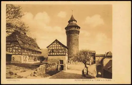 Nürnberg Nürnberger Burg TIEFER BRUNNEN M. TURM A. D. BURG 1920