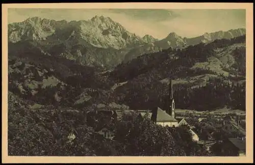 Garmisch-Partenkirchen Panorama-Ansicht gegen Dreitorspitze 1920