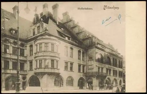 Ansichtskarte München Hofbräuhaus (Gebäude-Ansicht) 1900