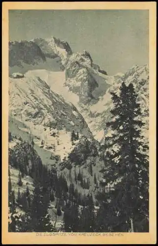 Ansichtskarte Grainau DIE ZUGSPITZE VOM KREUZECK GESEHEN 1910