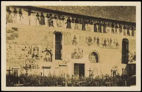 Sankt Vigil San Vigilio di Marebbe Danza dei Morti sulla Chiesa Pinzolo 1936