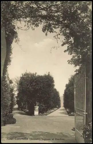 Sorrent Kampanien Sorrento Hotel Cocumella  Ingresso al Giardino 1910