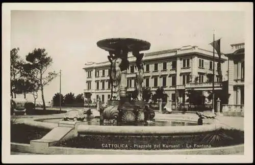 Cartoline Cattolica Piazzale del Kursaal La Fontana 1920