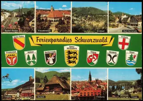 Ansichtskarte .Baden-Württemberg Ferienparadies Schwarzwald 1990