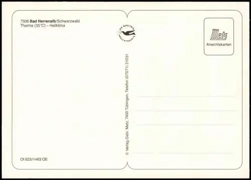 Ansichtskarte Bad Herrenalb Mehrbildkarte mit Ortsansichten 1980