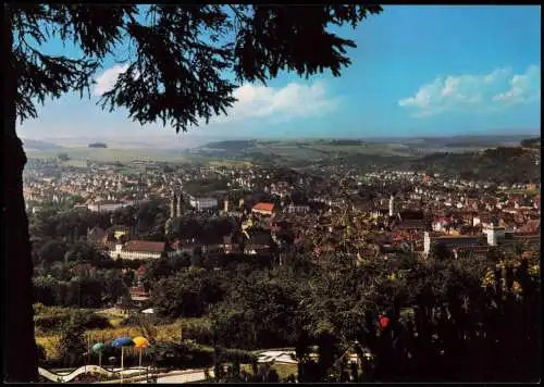 Bad Mergentheim Panorama-Ansicht Blick vom Terrassen-Kaffee Waldeck 1990