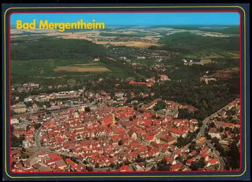 Ansichtskarte Bad Mergentheim Luftbild Gesamtansicht v. Flugzeug aus 1990