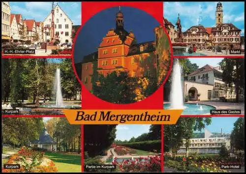 Bad Mergentheim  Ortsansichten u.a. Kurpark Haus Gastes Markt Ehrler-Platz 2000