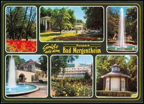 Ansichtskarte Bad Mergentheim Mehrbildkarte mit Ortsansichten, Kurpark 1990