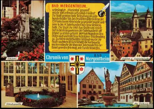 Bad Mergentheim Mehrbildkarte mit Ortsansichten (Chronik-Karte) 1980